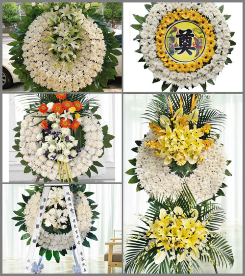 浙江省金华义乌市义亭镇车站村花圈速递